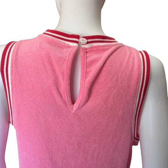 Juicy Couture Pink Terrycloth V-Neck Sleeveless Jumpsuit Womens Size Large NWT - Picture 3 of 8